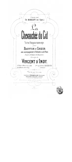 First page of La Chevauchée du Cid