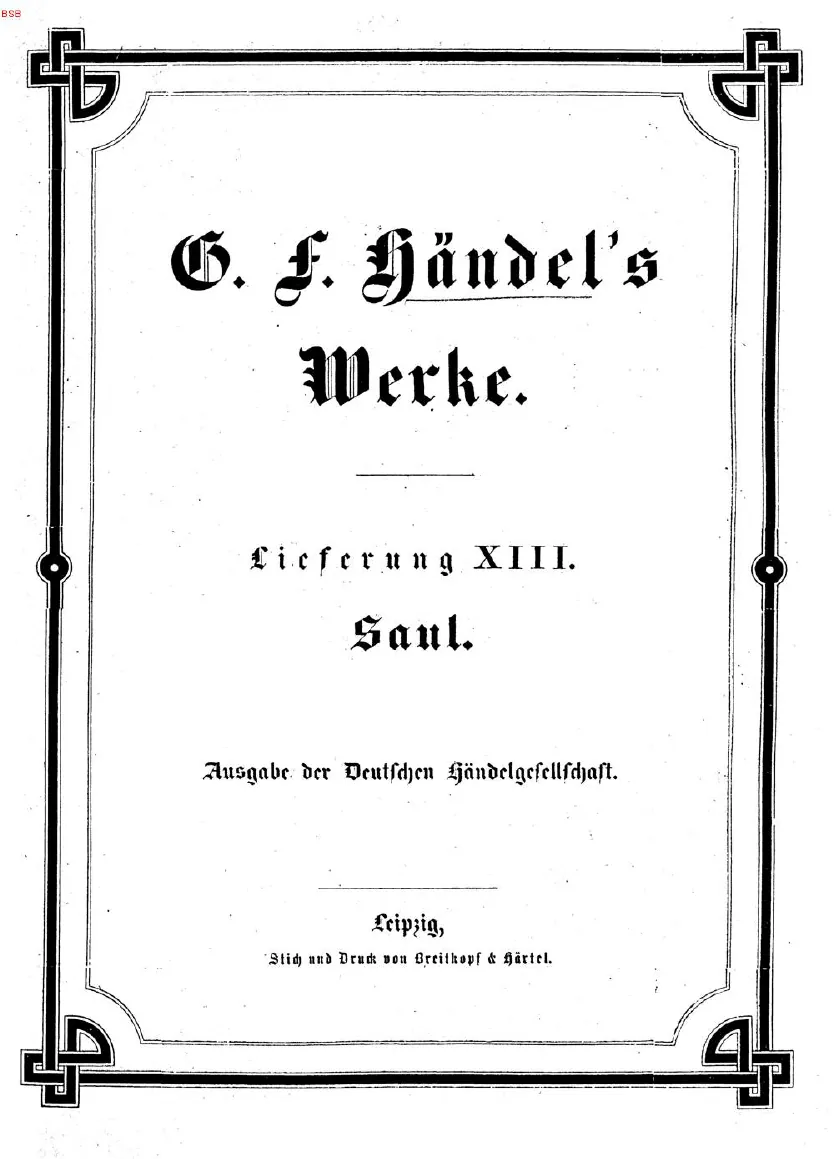 First page of Georg Friedrich Händels Werke