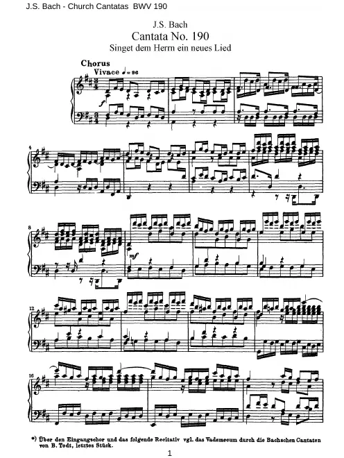 First page of Singet dem Herrn ein neues Lied