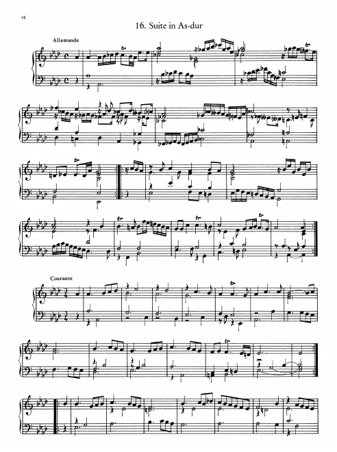 First page of Suite in A-flat major