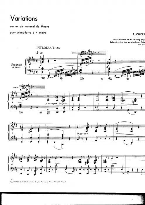 First page of Introduction, Theme and Variations on a Theme of Moore