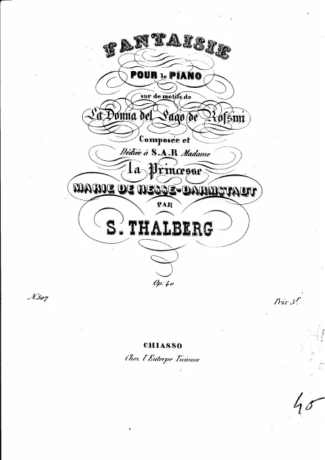 First page of Fantasia on Rossini's 'La Donna del Lago', Op.40