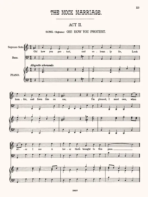 First page of The Mock Marriage