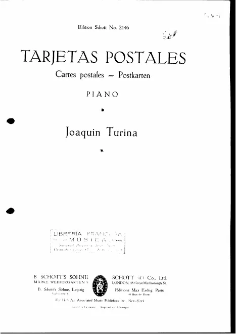 First page of Tarjetas postales