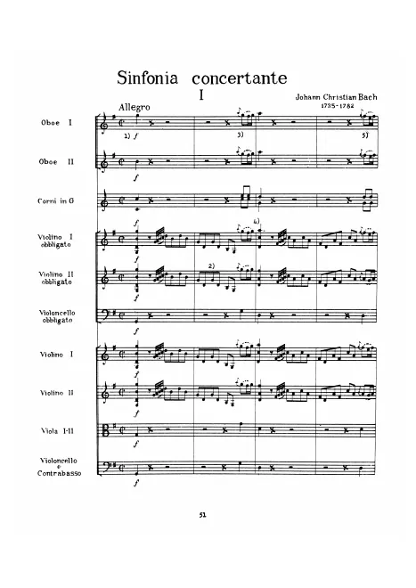 First page of Sinfonia Concertante in G major