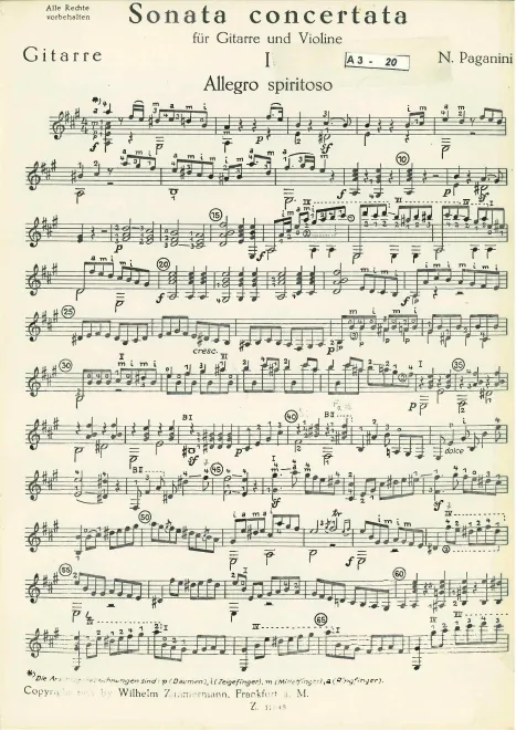 First page of Sonata Concertata