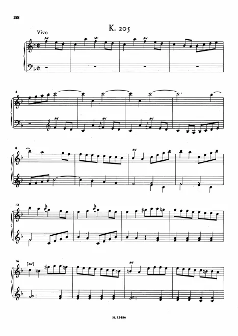 First page of Keyboard Sonata in F major