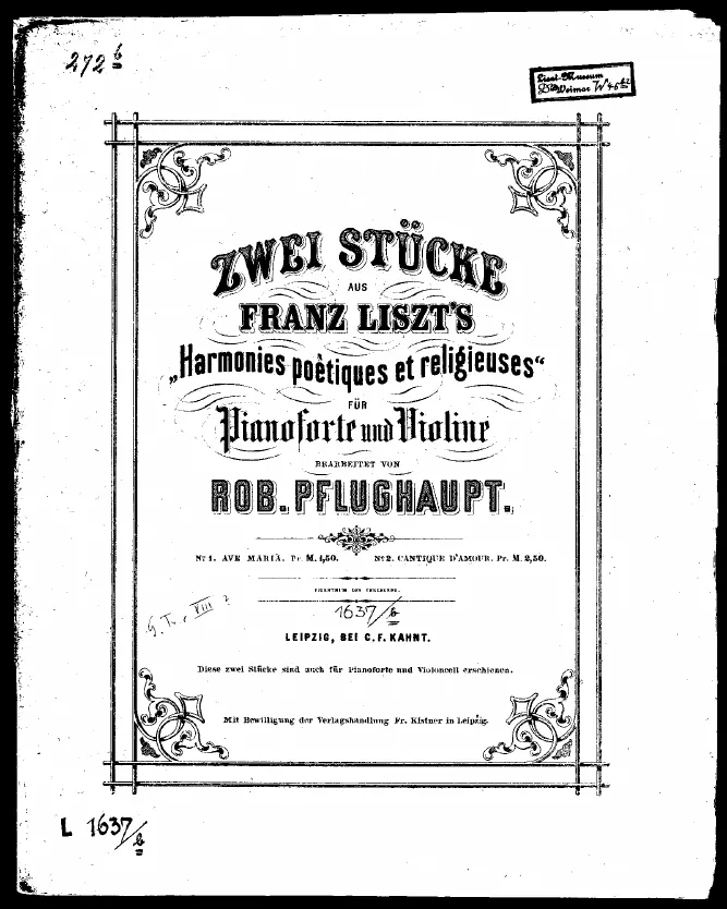 First page of Harmonies poétiques et religieuses