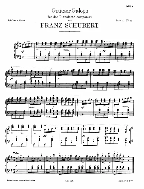 First page of Graz Galop