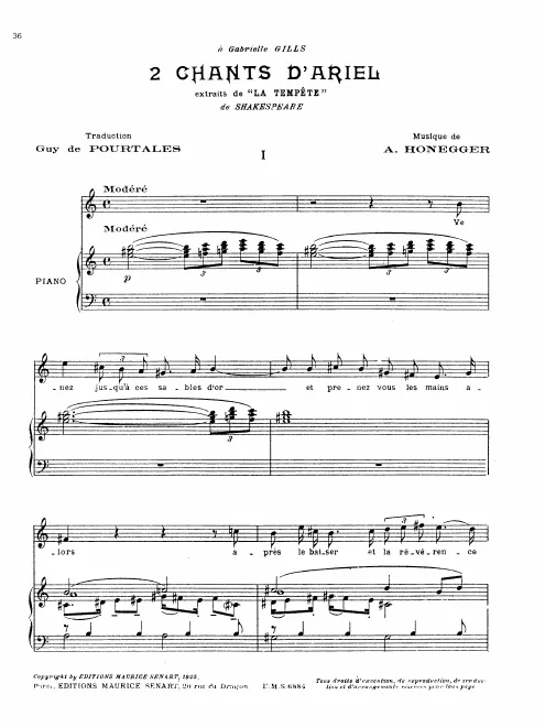 First page of La tempête