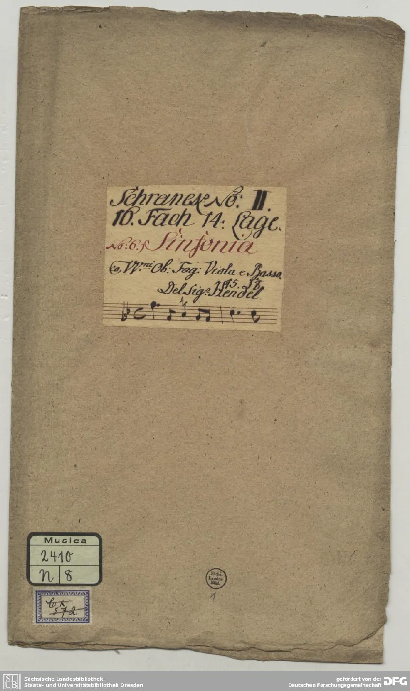 First page of Concerto Grosso in F major