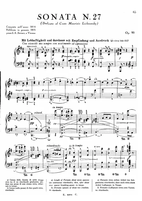 First page of Piano Sonata No.27