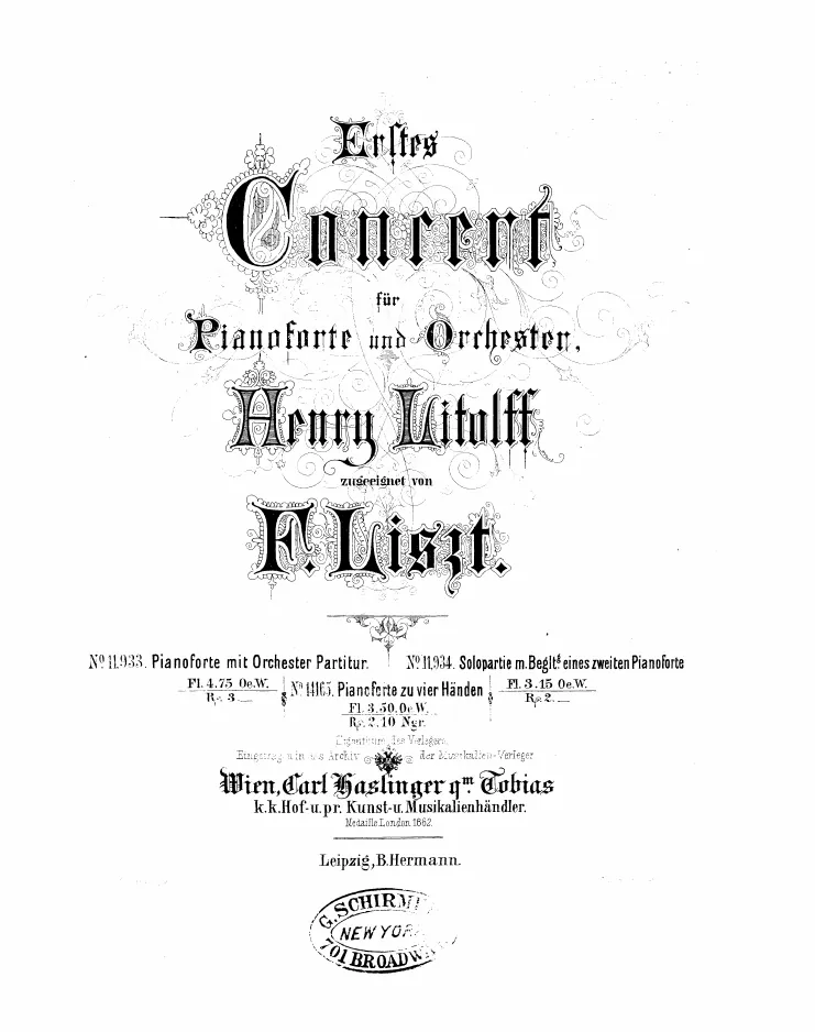 First page of Piano Concerto No.1