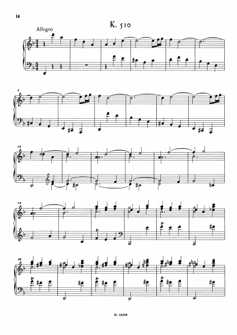 First page of Keyboard Sonata in D minor