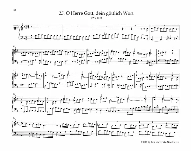First page of O Herre Gott, dein göttlich Wort