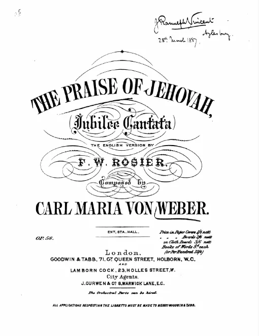 First page of The Praise of Jehovah