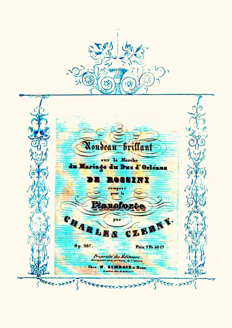 First page of Rondeau brillant sur la 'Marche du Mariage du Duc d'Orléans' de Rossini