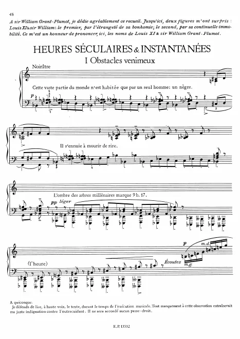 First page of Heures séculaires et instantanées