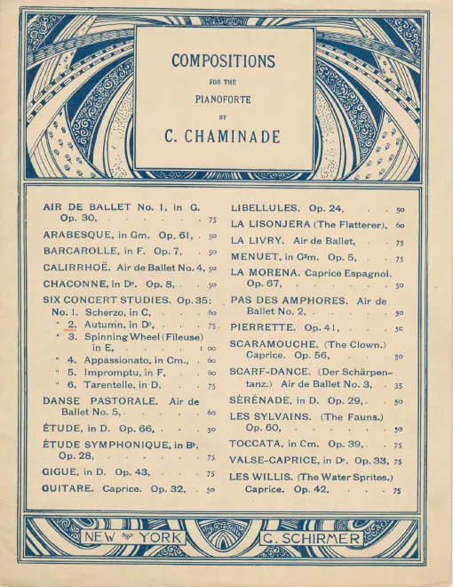 First page of Six études de concert