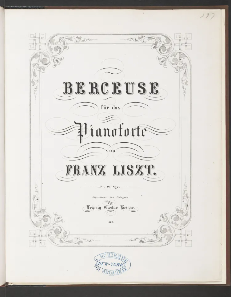 First page of Berceuse