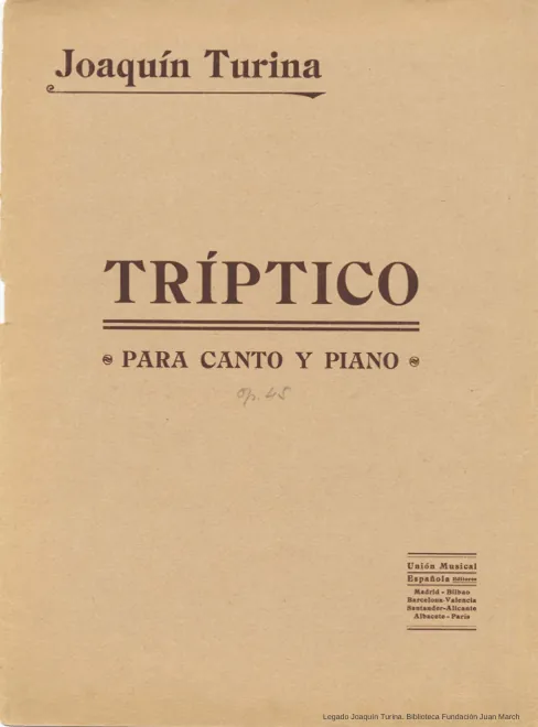 First page of Tríptico