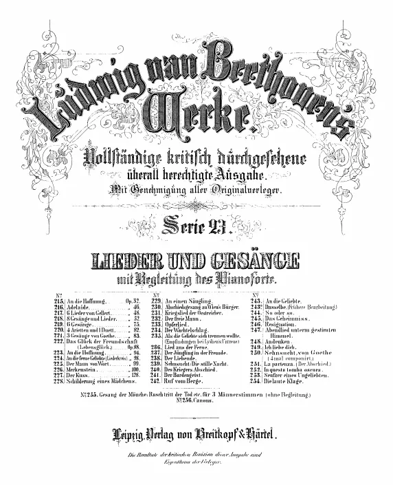 First page of Drei Gesänge von Goethe