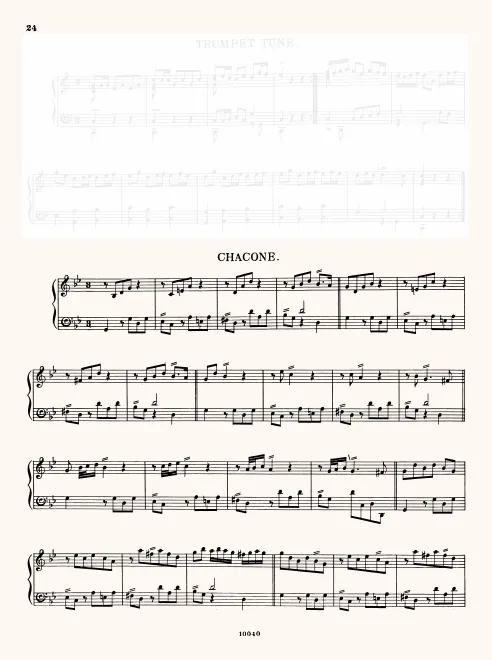 First page of Chaconne in G minor