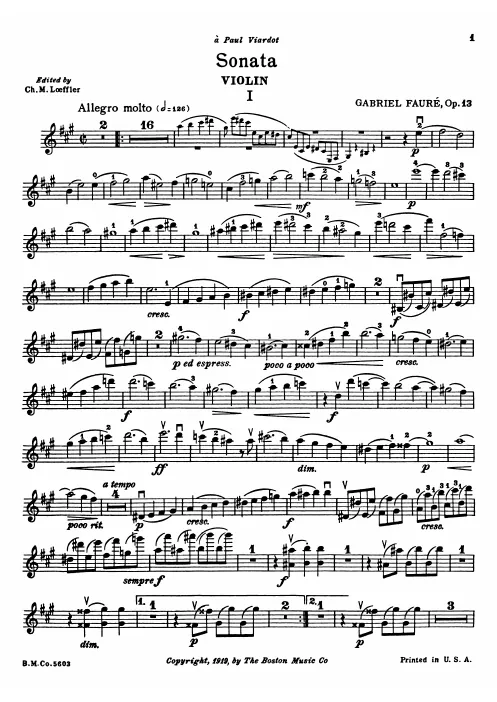 First page of Violin Sonata No.1