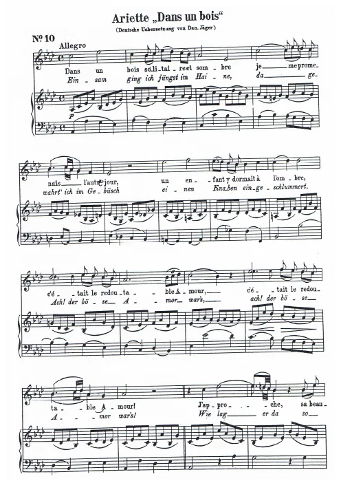 First page of Dans un bois solitaire