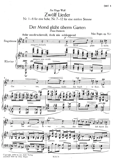 First page of 12 Lieder, Op.51