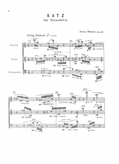 First page of Satz für Streichtrio (1925)