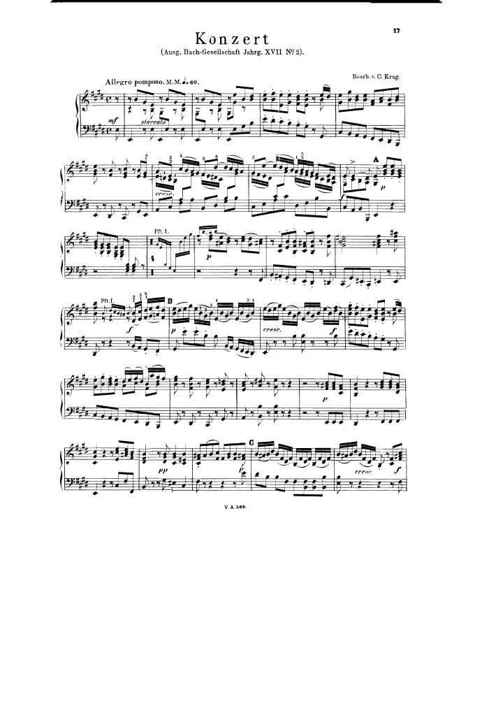 First page of Harpsichord Concerto No.2