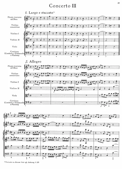 First page of Concerto Grosso in G major