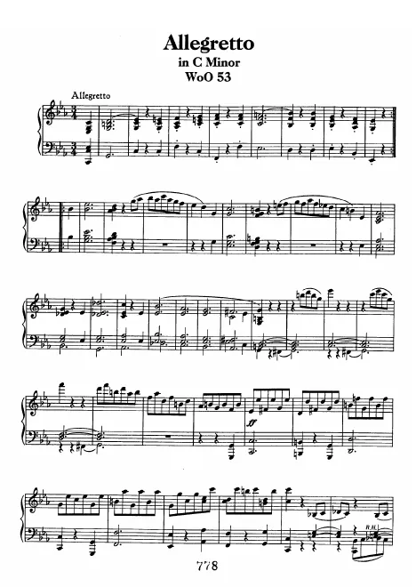 First page of Allegretto