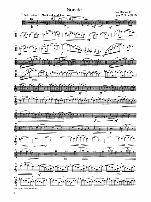 First page of Viola Sonata