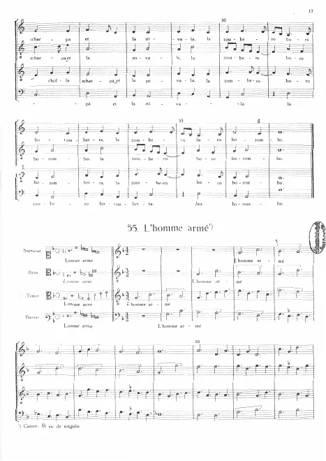 First page of L'homme armé
