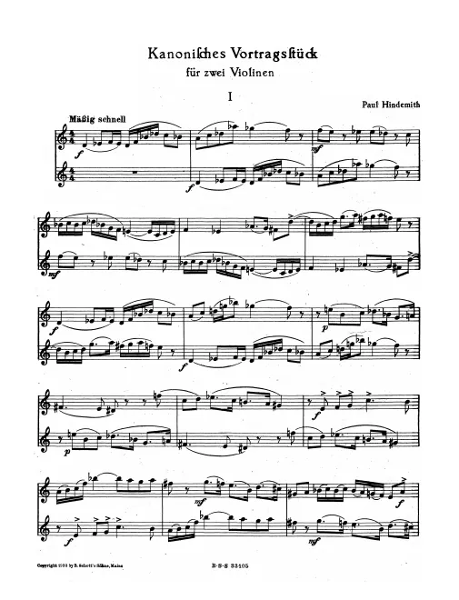 First page of Zwei kanonische Duette für zwei Violinen