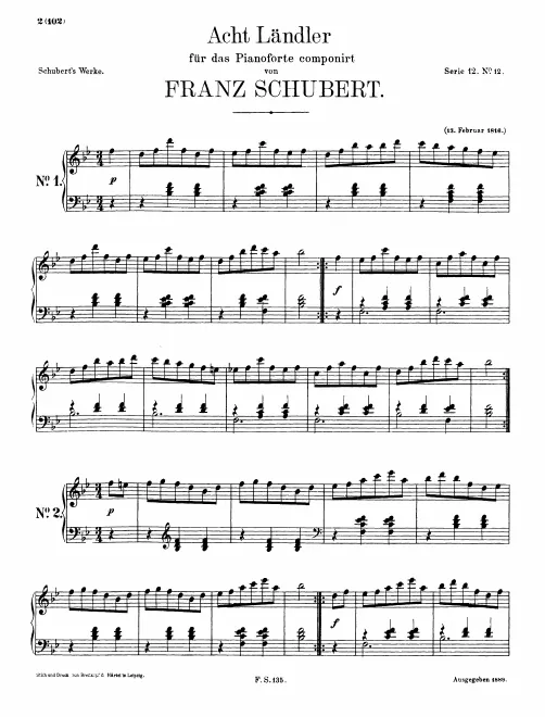 First page of Ländler