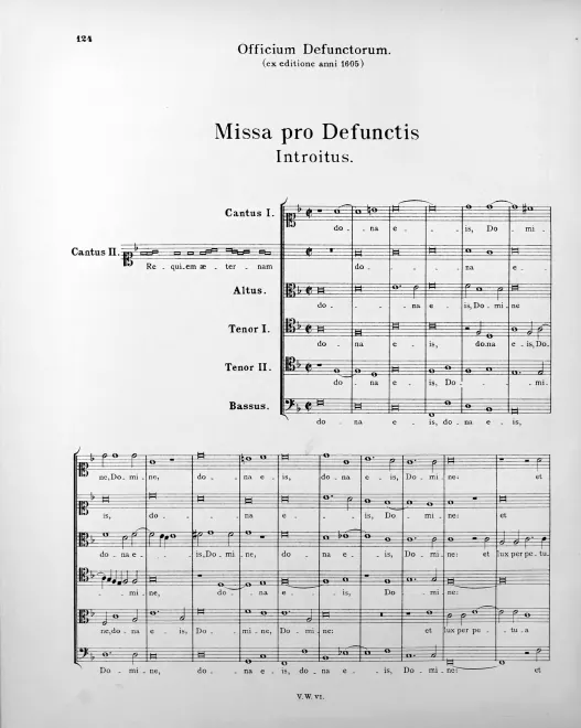 First page of Officium defunctorum [Office of the dead]