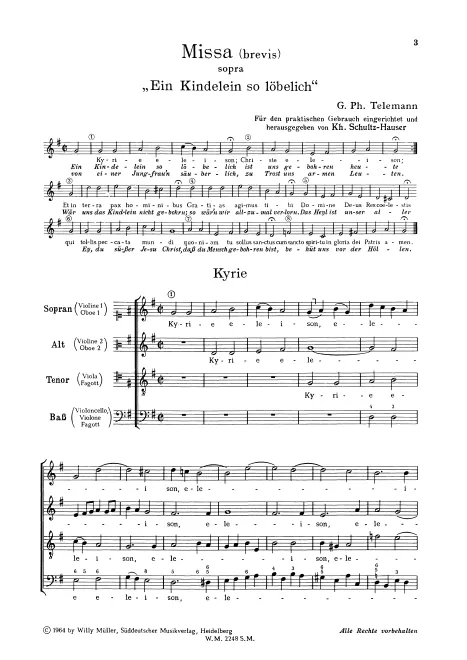 First page of Missa sopra 'Ein Kindelein so löbelich'