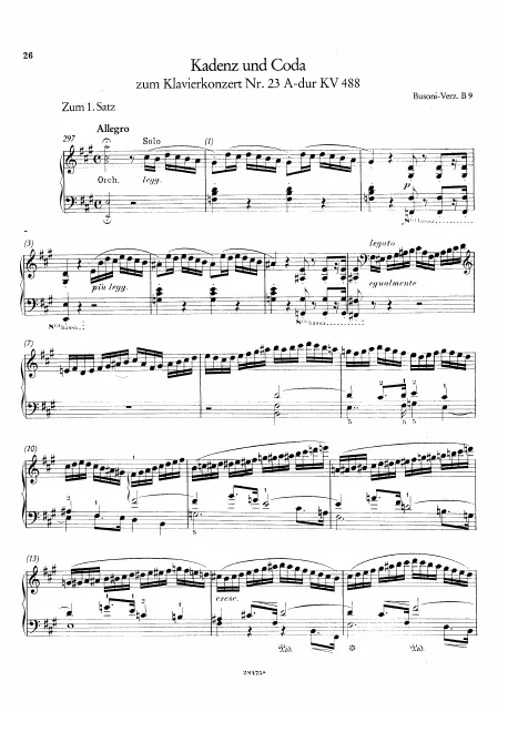 First page of Piano Concerto No.23