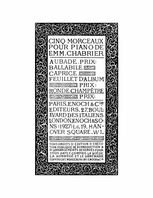First page of Ronde champêtre