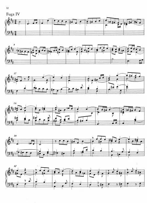 First page of Fugue in B minor