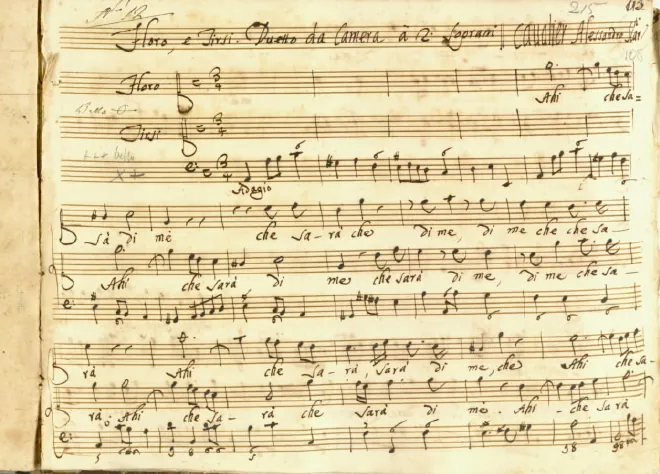 First page of Ahi che sarà di me ; Floro e Tirsi