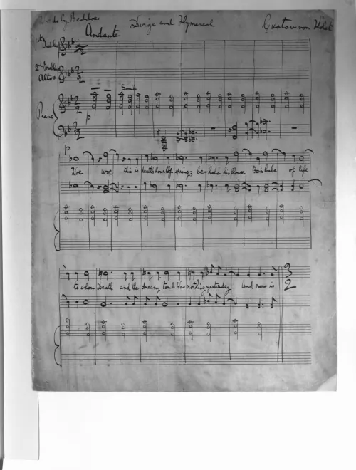 First page of Dirge and Hymeneal