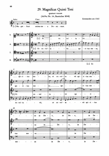 First page of Magnificat quinti toni