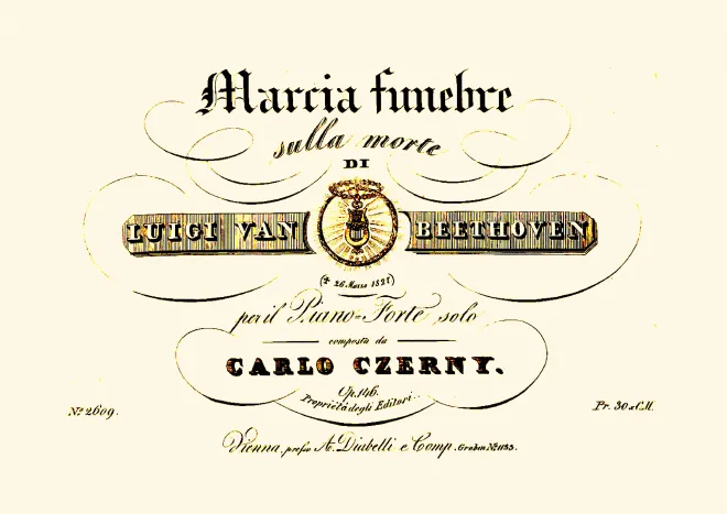 First page of Marcia funebre sulla morte di Luigi van Beethoven