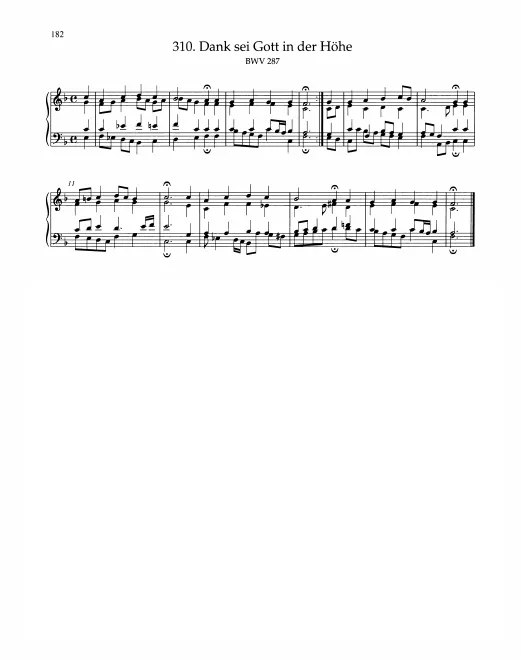 First page of Dank sei Gott in der Höhe