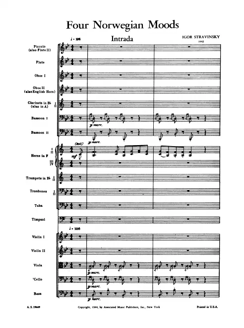 First page of 4 Norwegian Moods