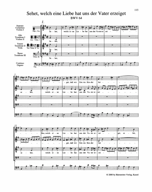 First page of Sehet, welch eine Liebe